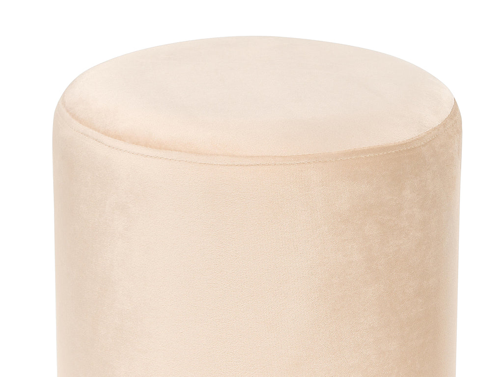  Pouffe YANKTON Velvet Light Beige