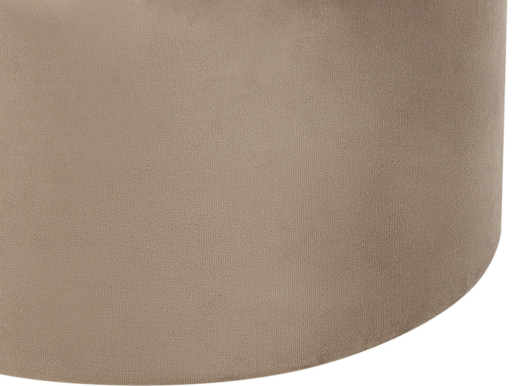  Set Of 2 Storage Pouffes MEDFORD Velvet Taupe