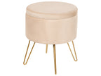  Storage Pouffe SILAS Velvet Light Beige