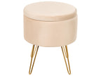  Storage Pouffe SILAS Velvet Light Beige