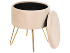  Storage Pouffe SILAS Velvet Light Beige