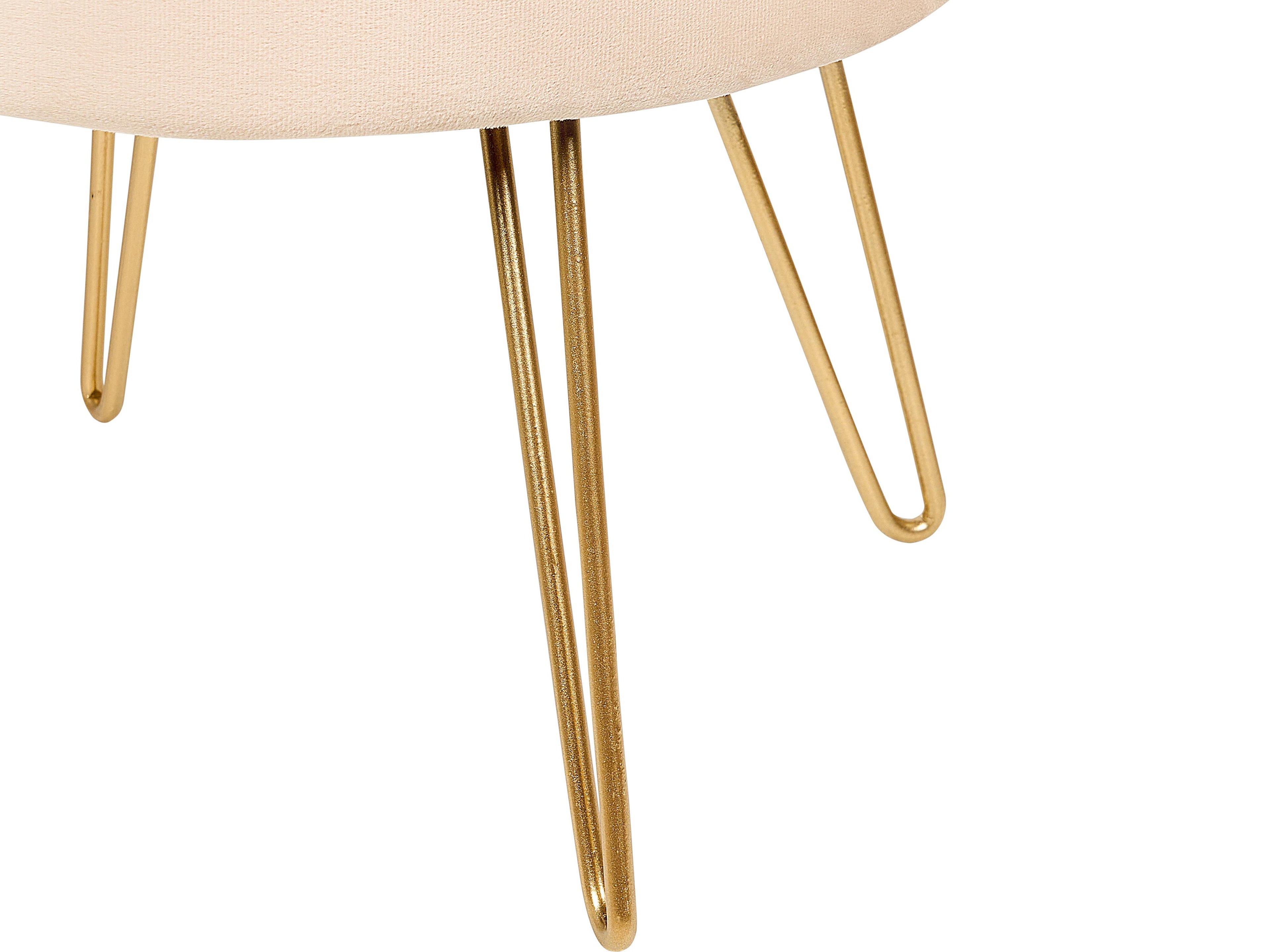  Storage Pouffe SILAS Velvet Light Beige