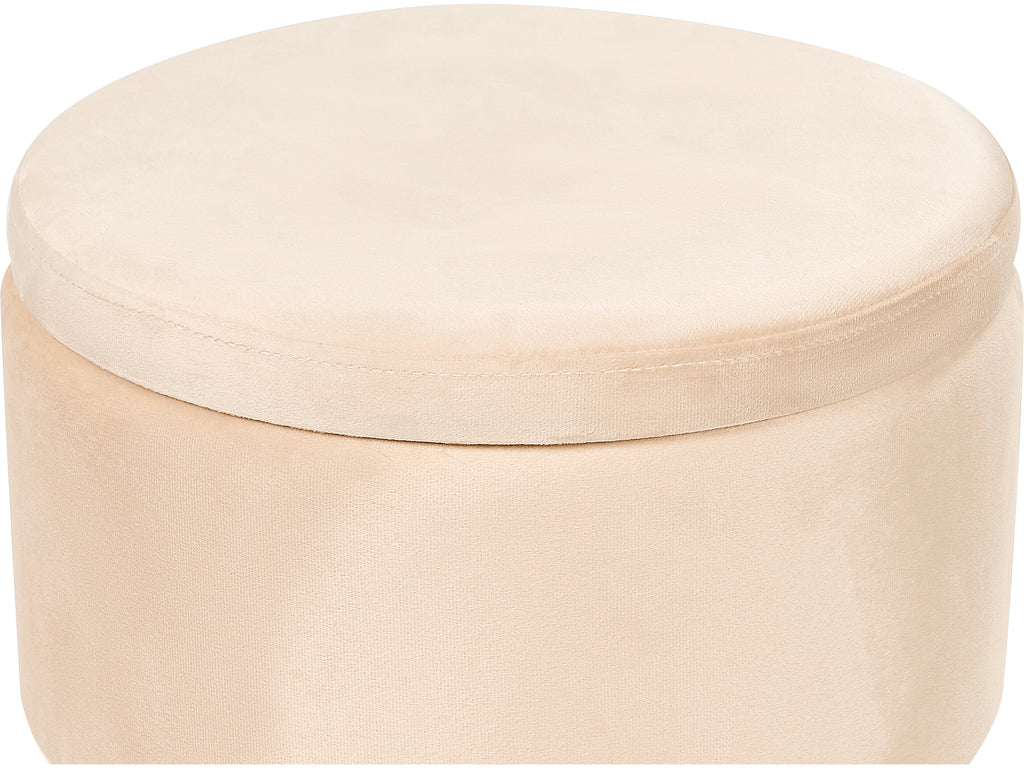  Storage Pouffe SILAS Velvet Light Beige