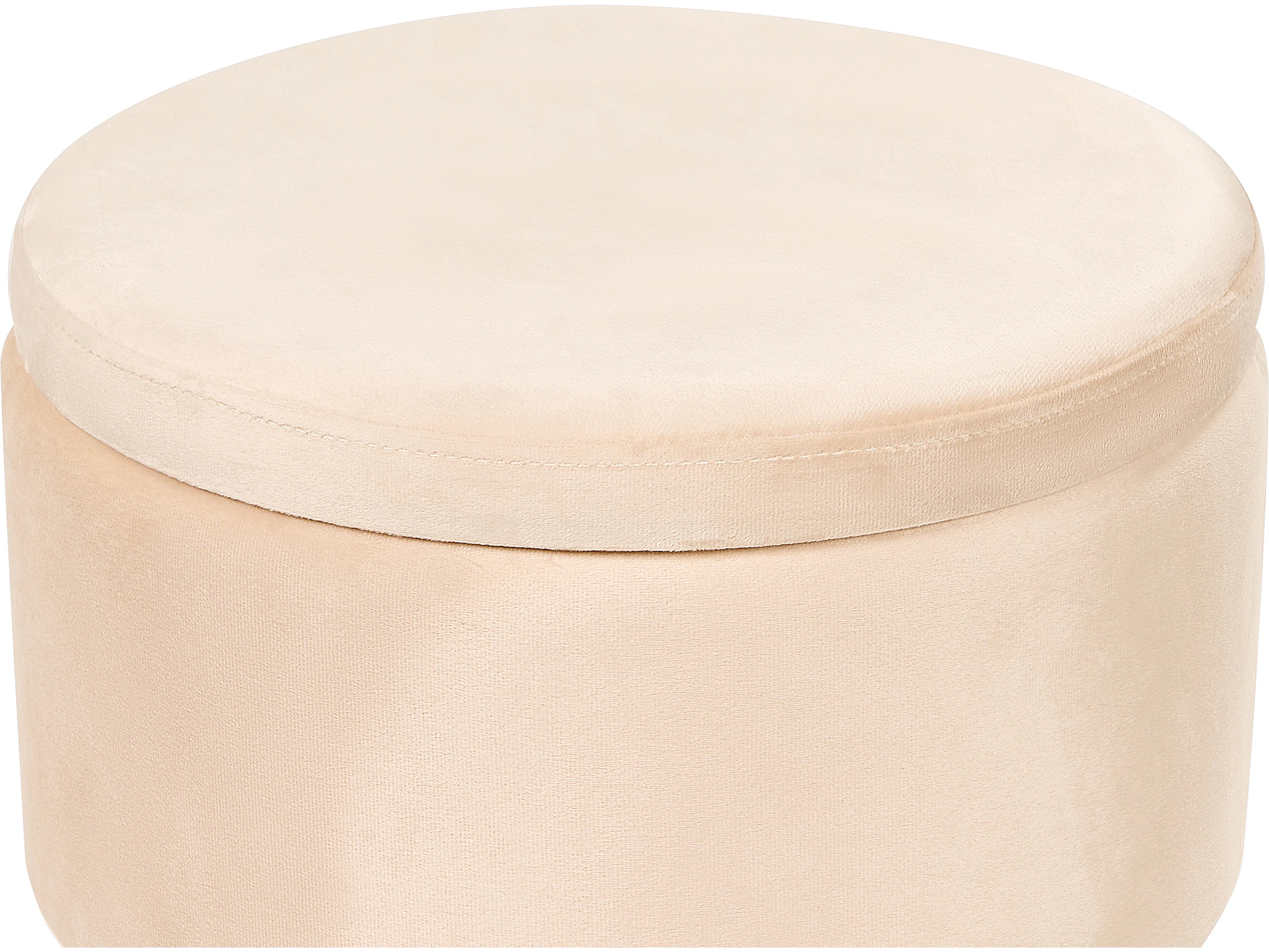  Storage Pouffe SILAS Velvet Light Beige