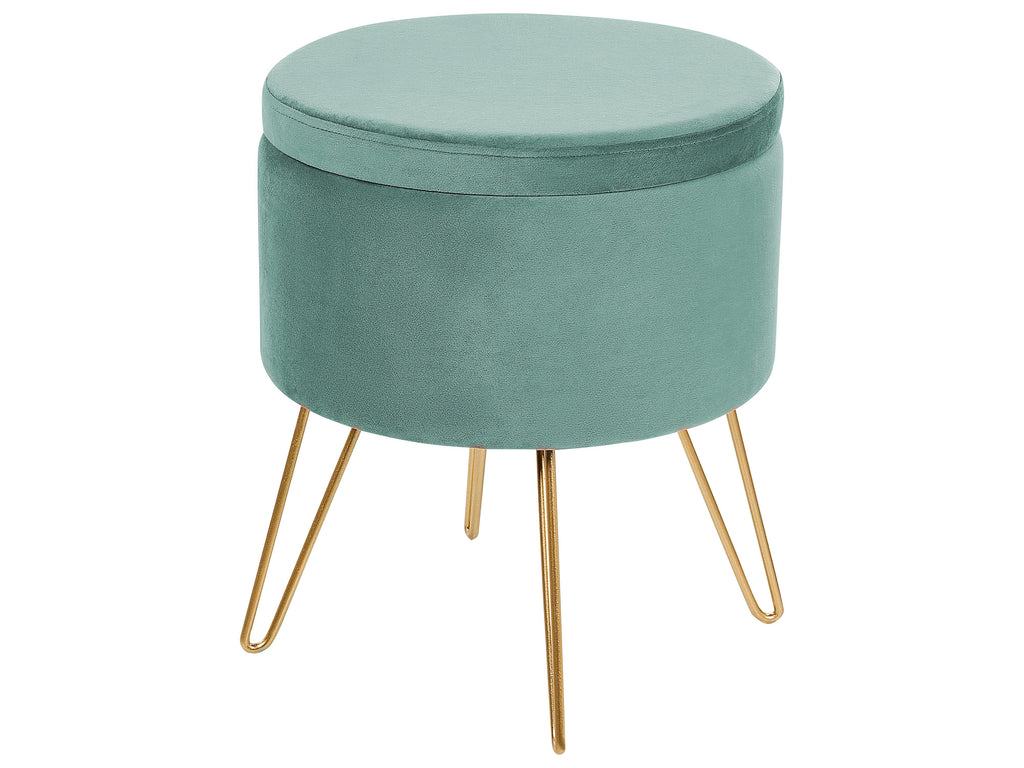  Storage Pouffe SILAS Velvet Mint Green