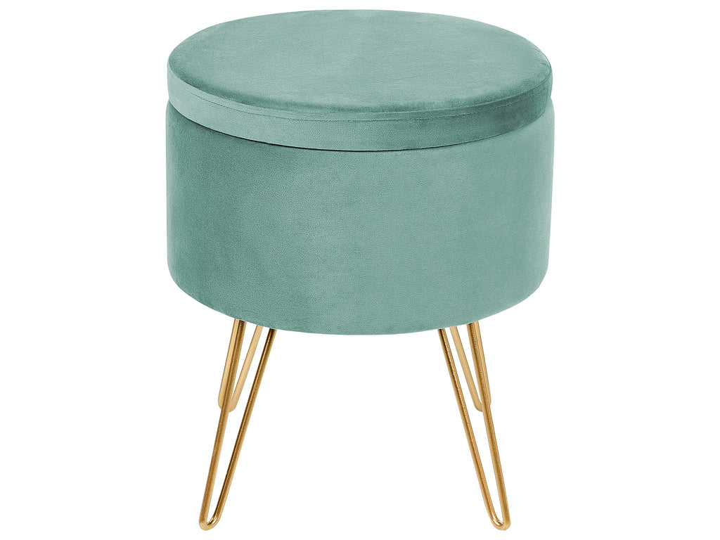  Storage Pouffe SILAS Velvet Mint Green