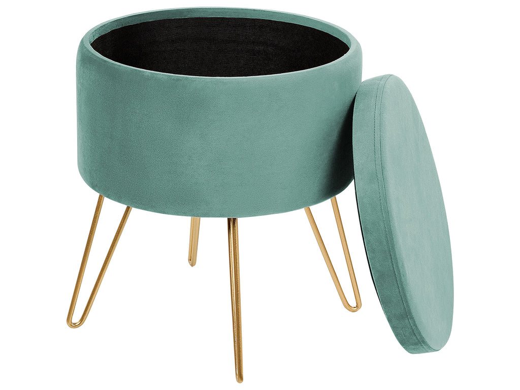  Storage Pouffe SILAS Velvet Mint Green