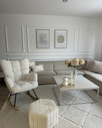 Pouffe MURIETTA Velvet Off-White