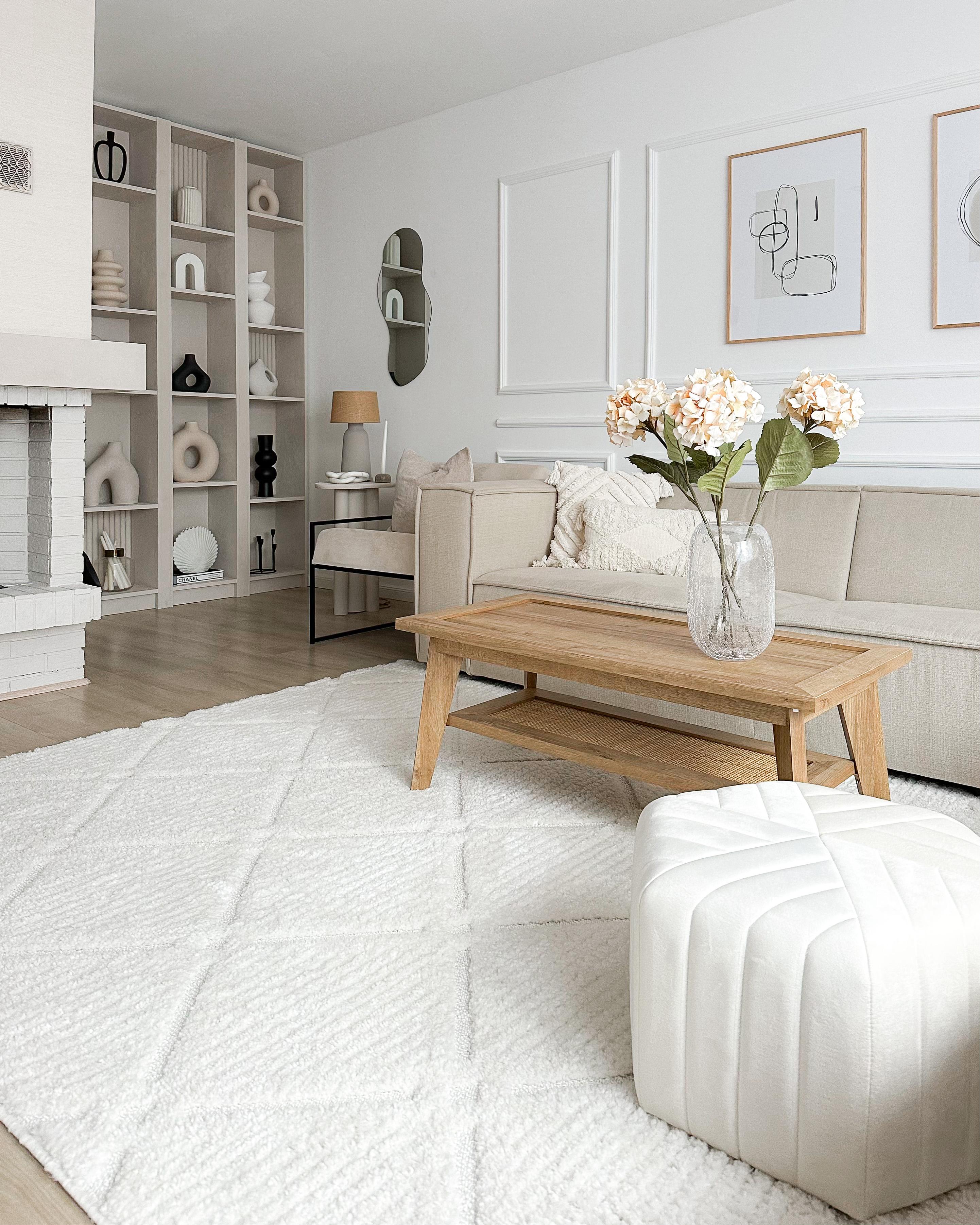  Pouffe MURIETTA Velvet Off-White