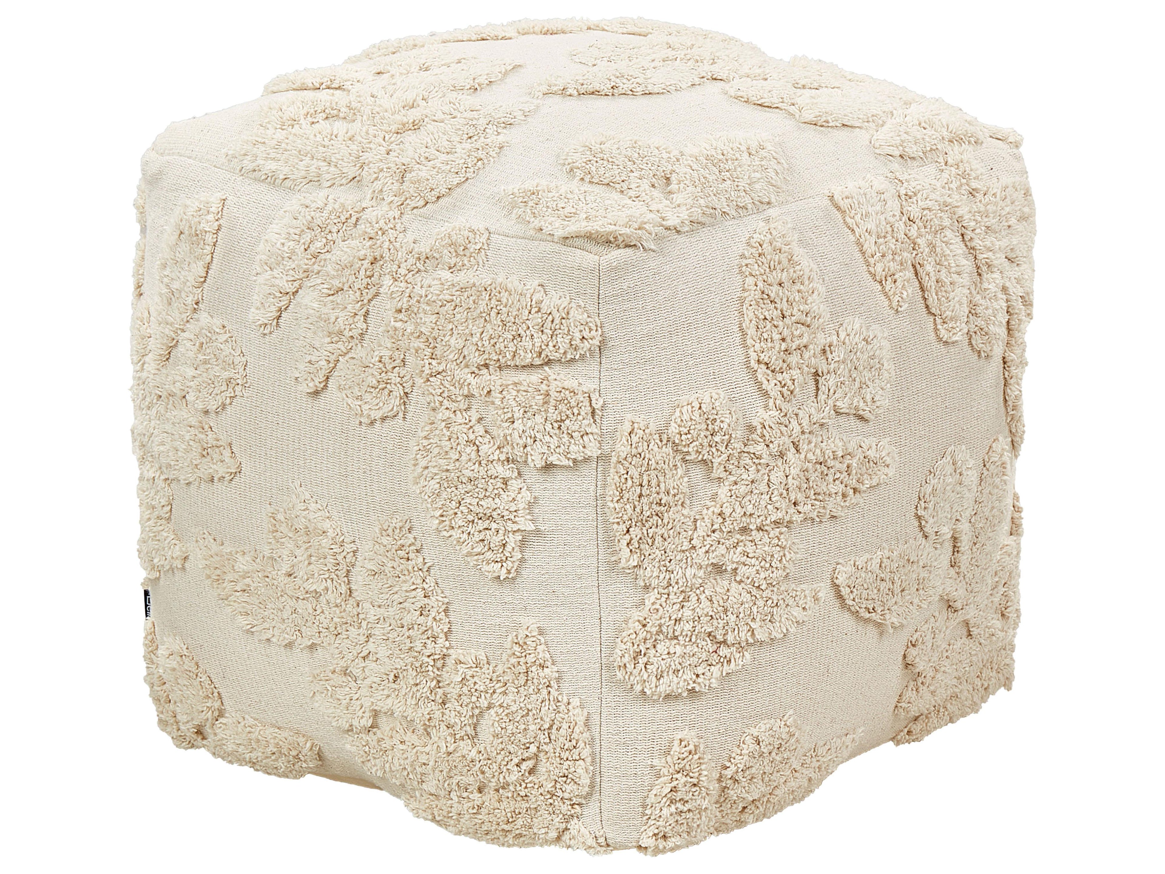  Pouffe Tufted MULTAN Cotton Beige
