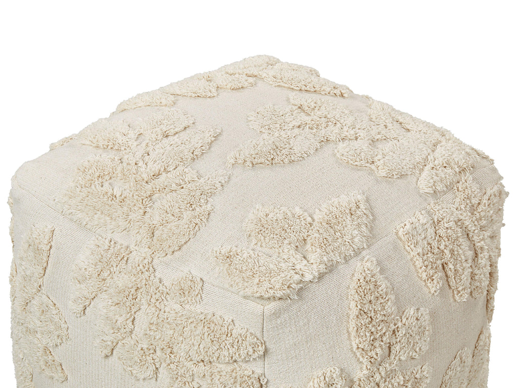  Pouffe Tufted MULTAN Cotton Beige