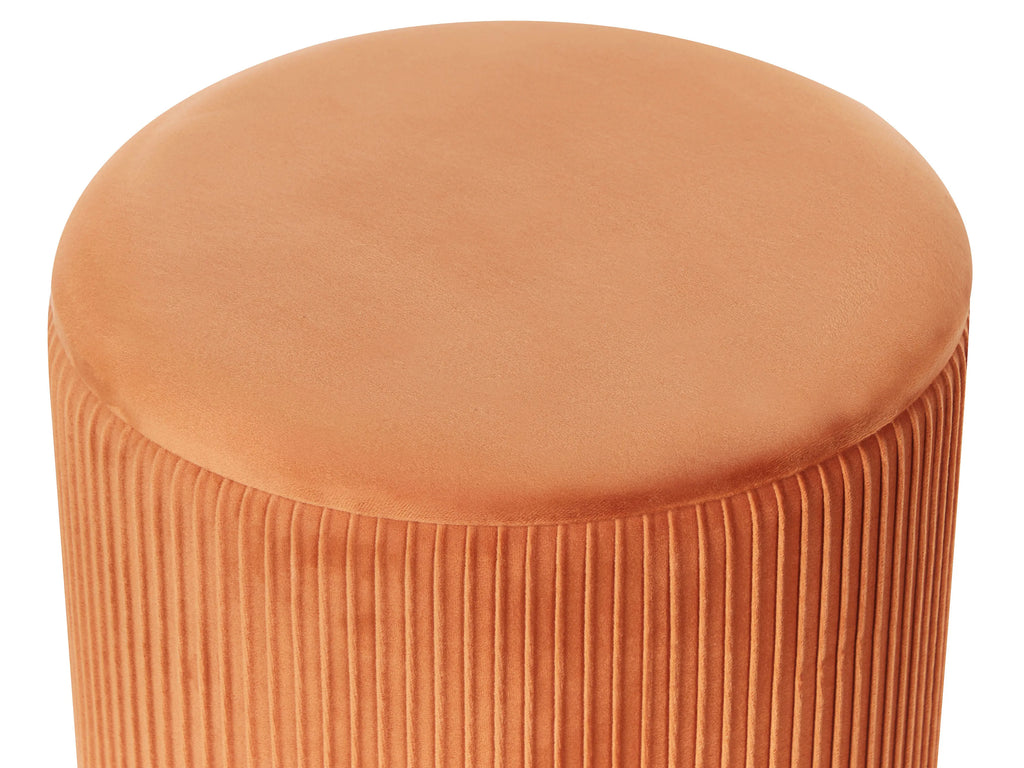  Set Of 2 Storage Pouffes MIRAMAR Velvet Orange