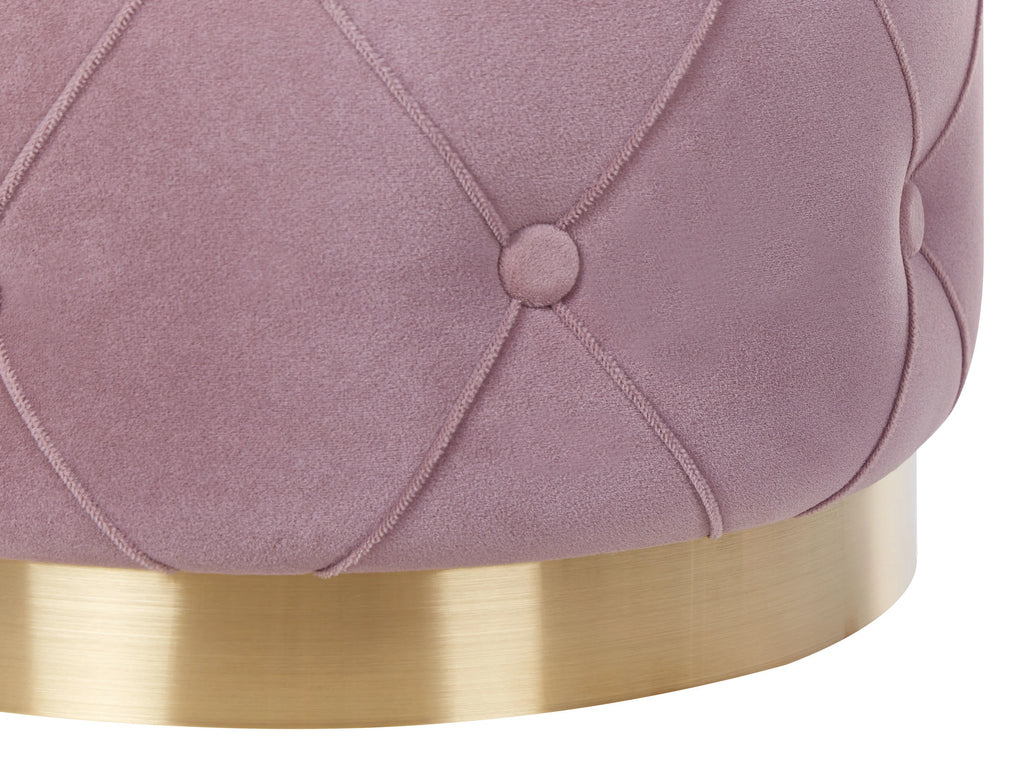  Set Of 2 Storage Pouffes PUEBLO Velvet Pink