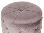  Set Of 2 Storage Pouffes PUEBLO Velvet Taupe