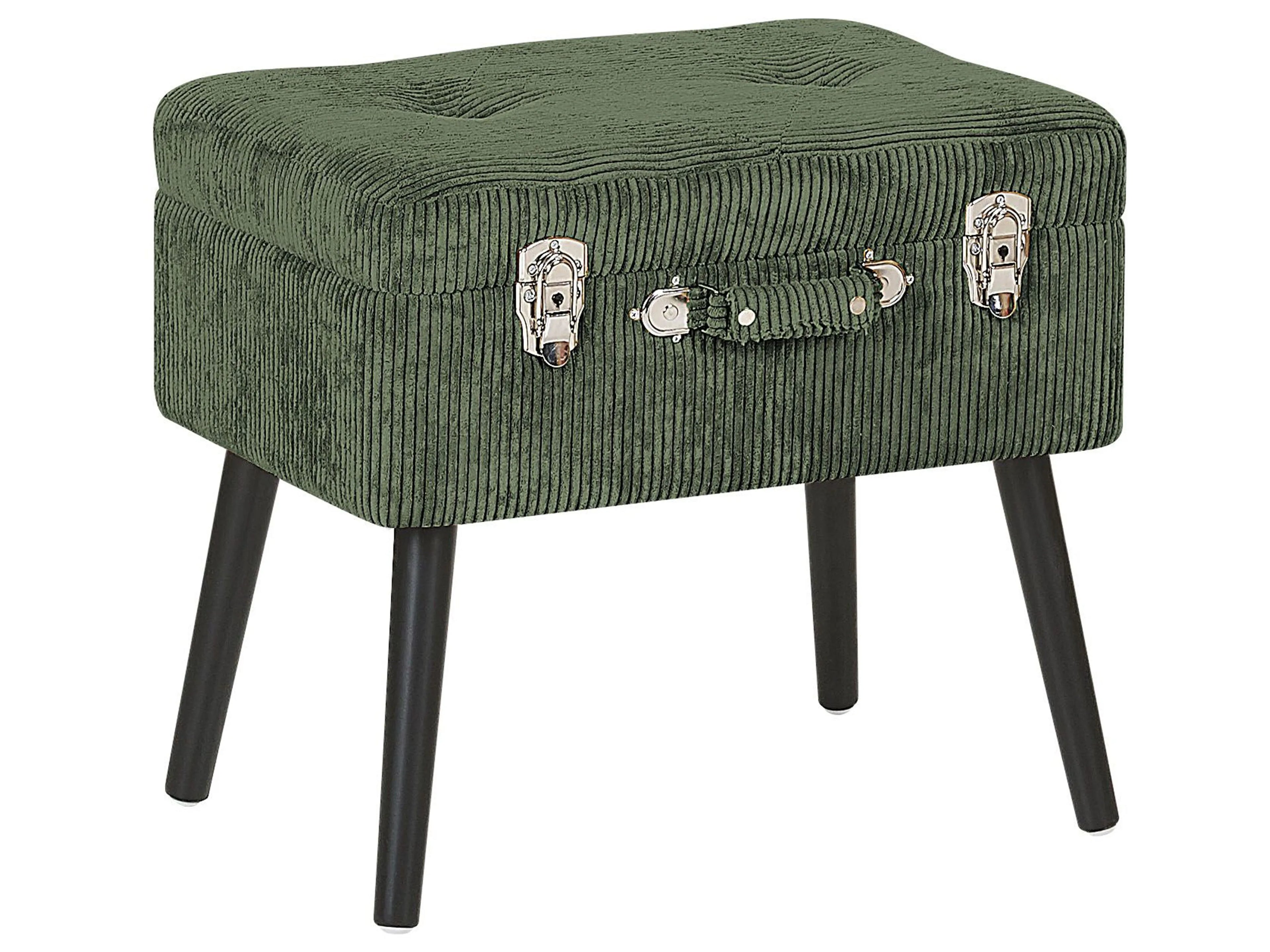  Storage Stool MALLARD Corduroy Dark Green