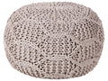  Pouffe Macramé TRIMAN Cotton Taupe