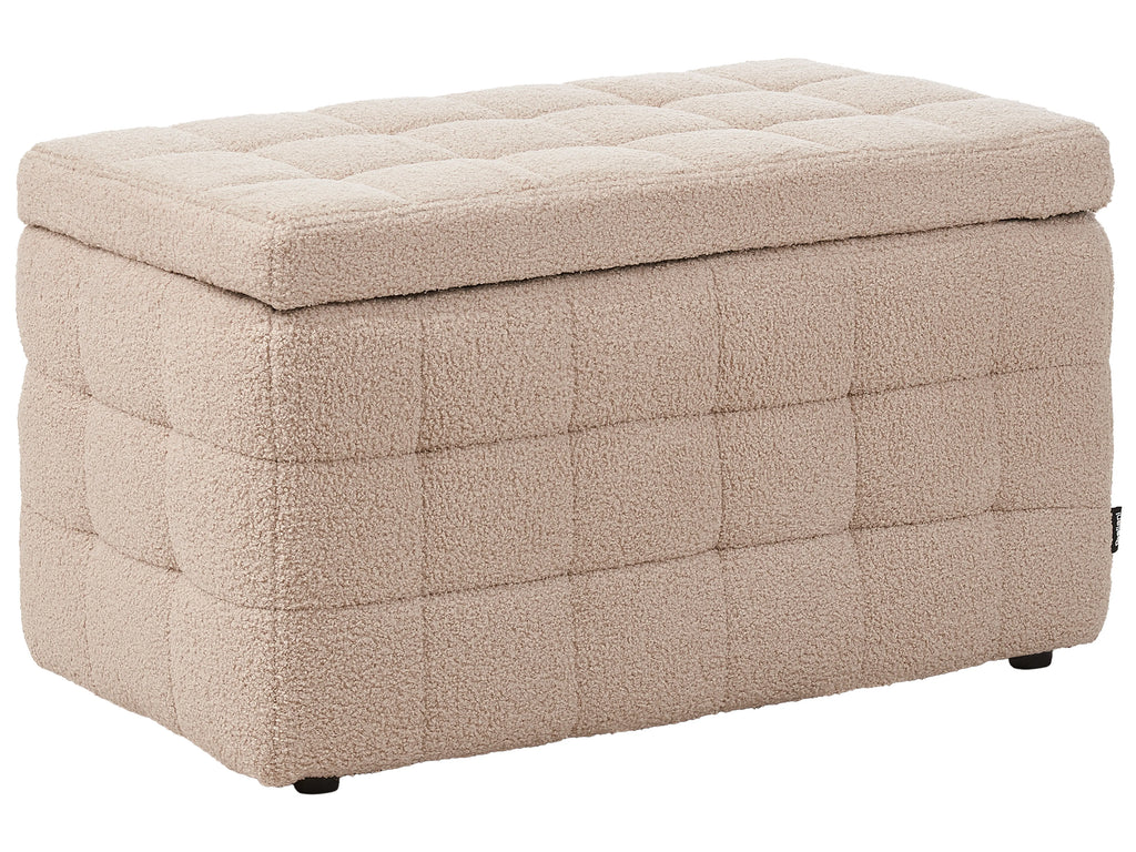 Storage Ottoman MICHIGAN Boucle Beige