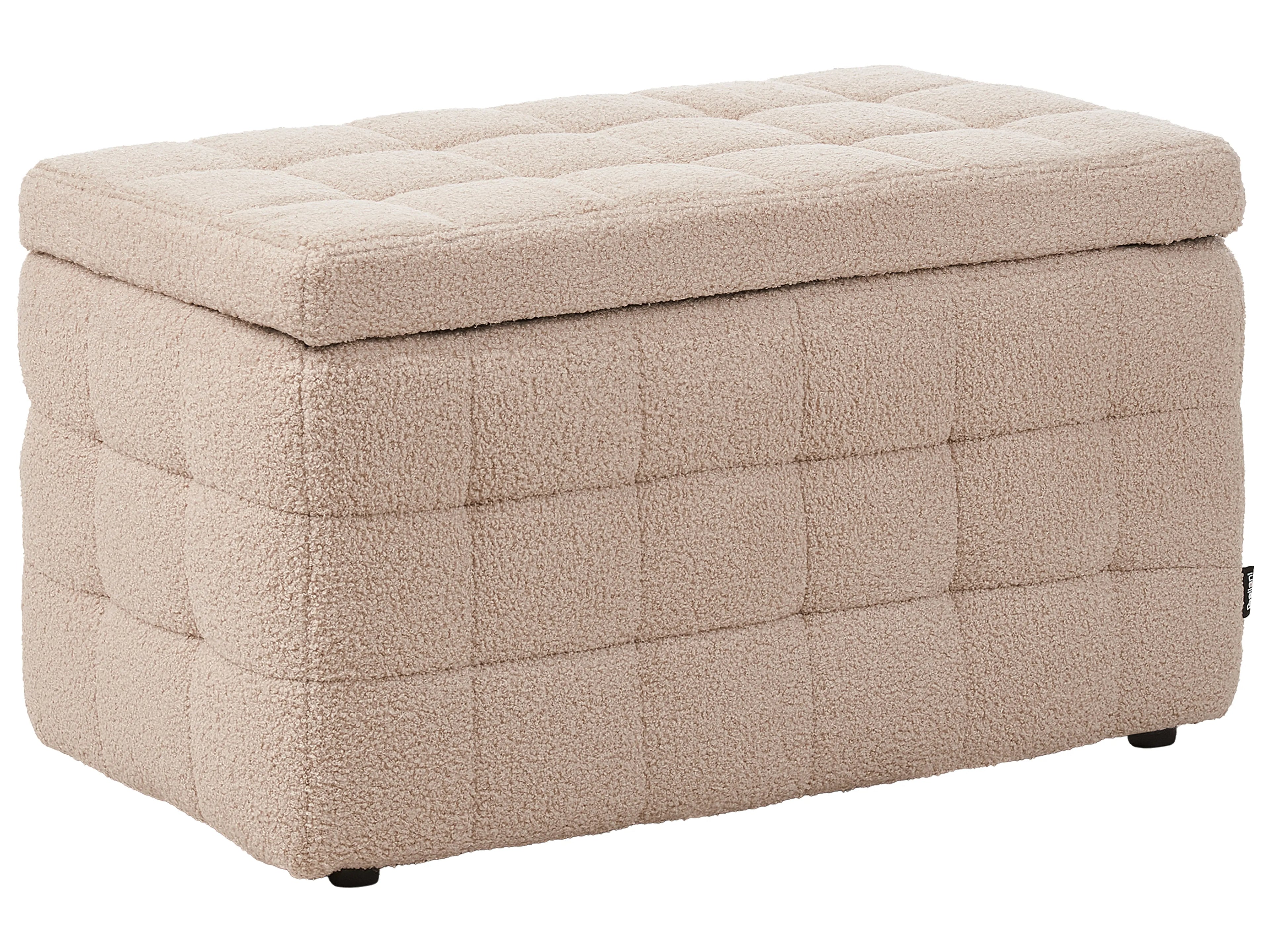  Storage Ottoman MICHIGAN Boucle Beige