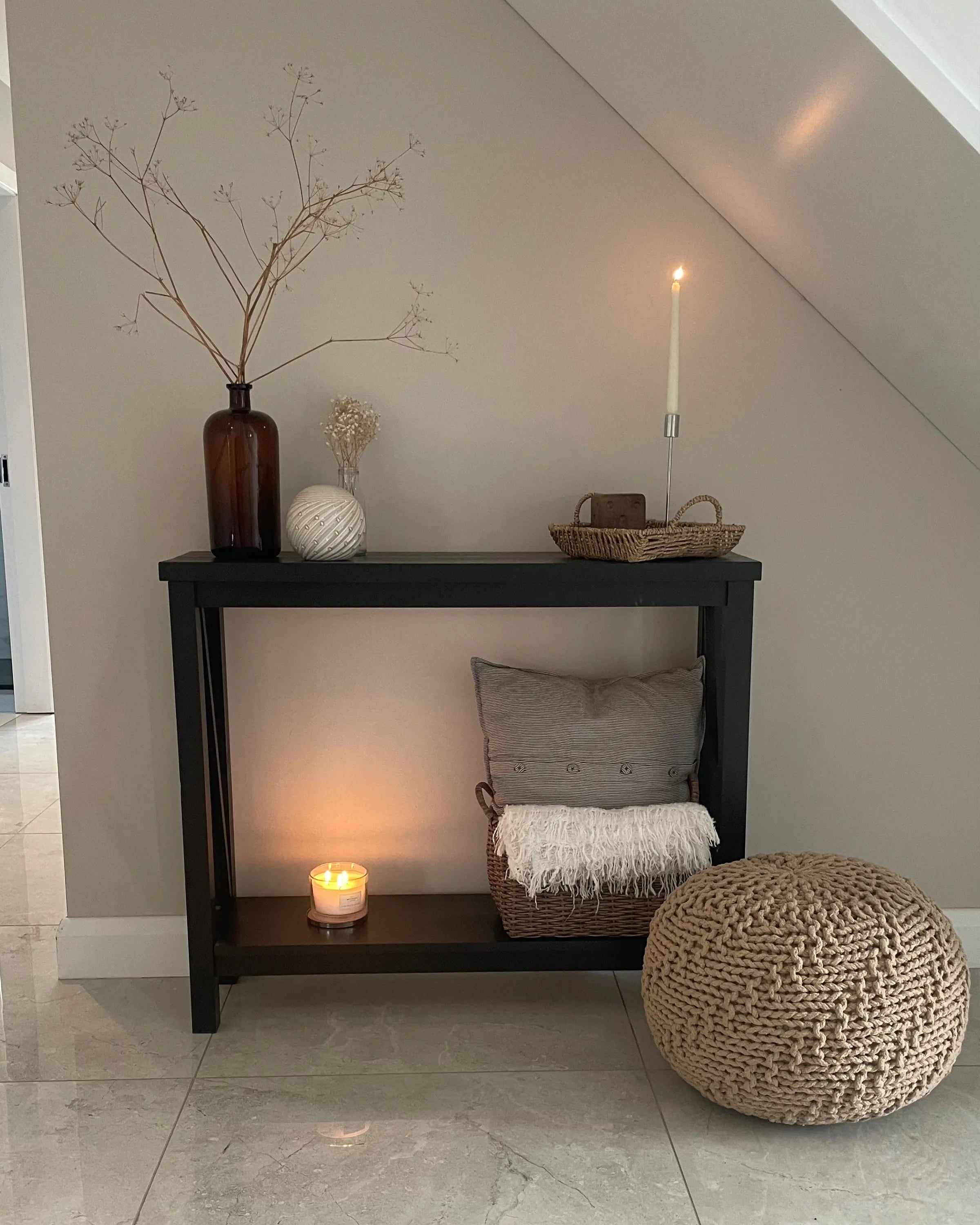 Pouffe PRIENE Cotton Beige
