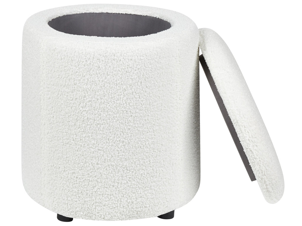  Storage Pouffe MARYLAND Boucle Off-White