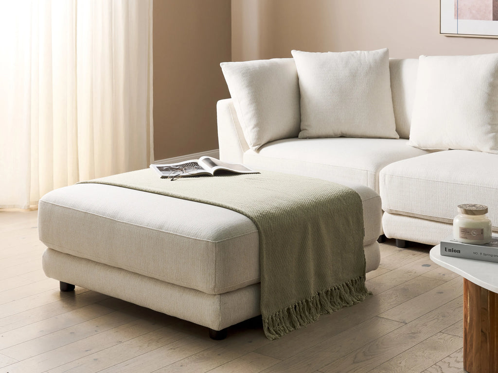  Ottoman SIGTUNA Fabric Off-White