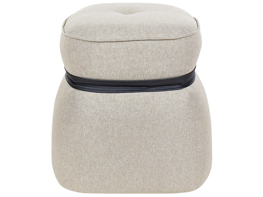  Pouffe MONTEREY Faux Linen Beige