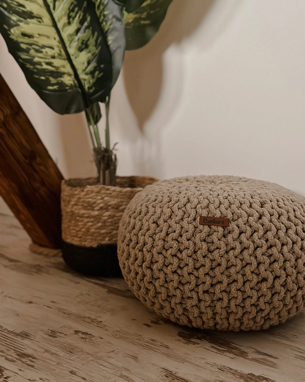  Pouffe CONRAD Cotton Light Beige