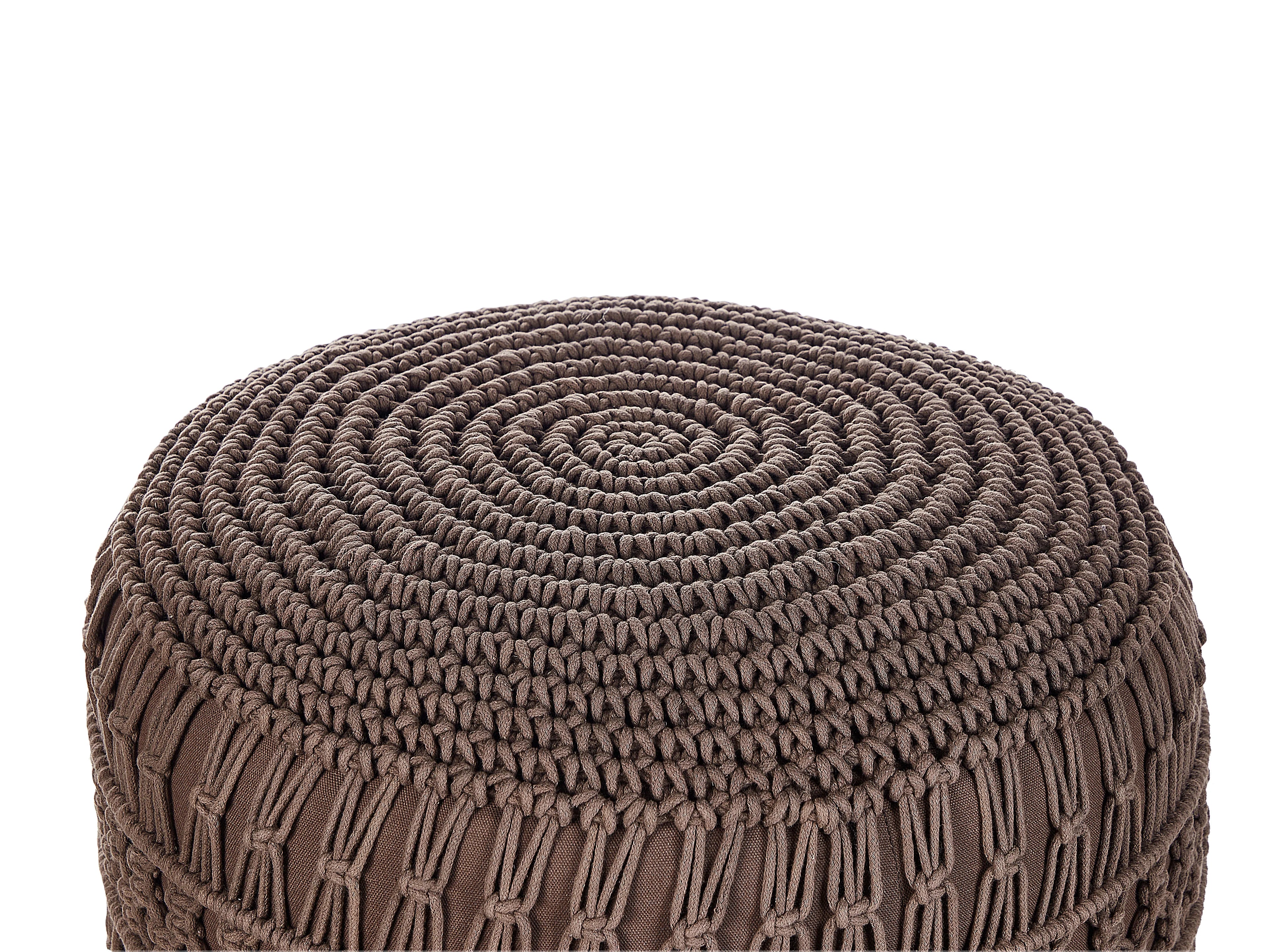  Pouffe Macramé THAKOT Cotton Brown
