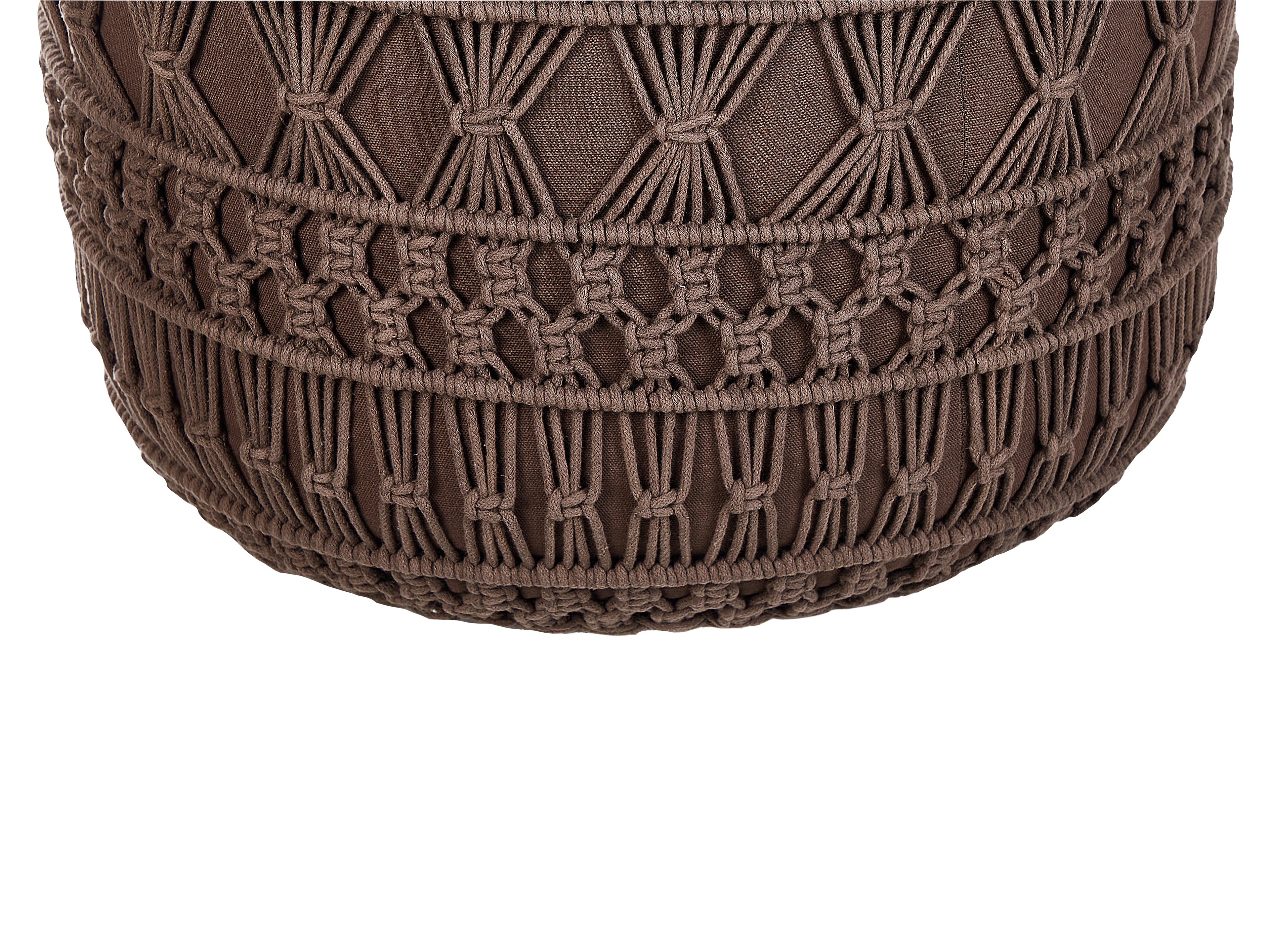  Pouffe Macramé THAKOT Cotton Brown