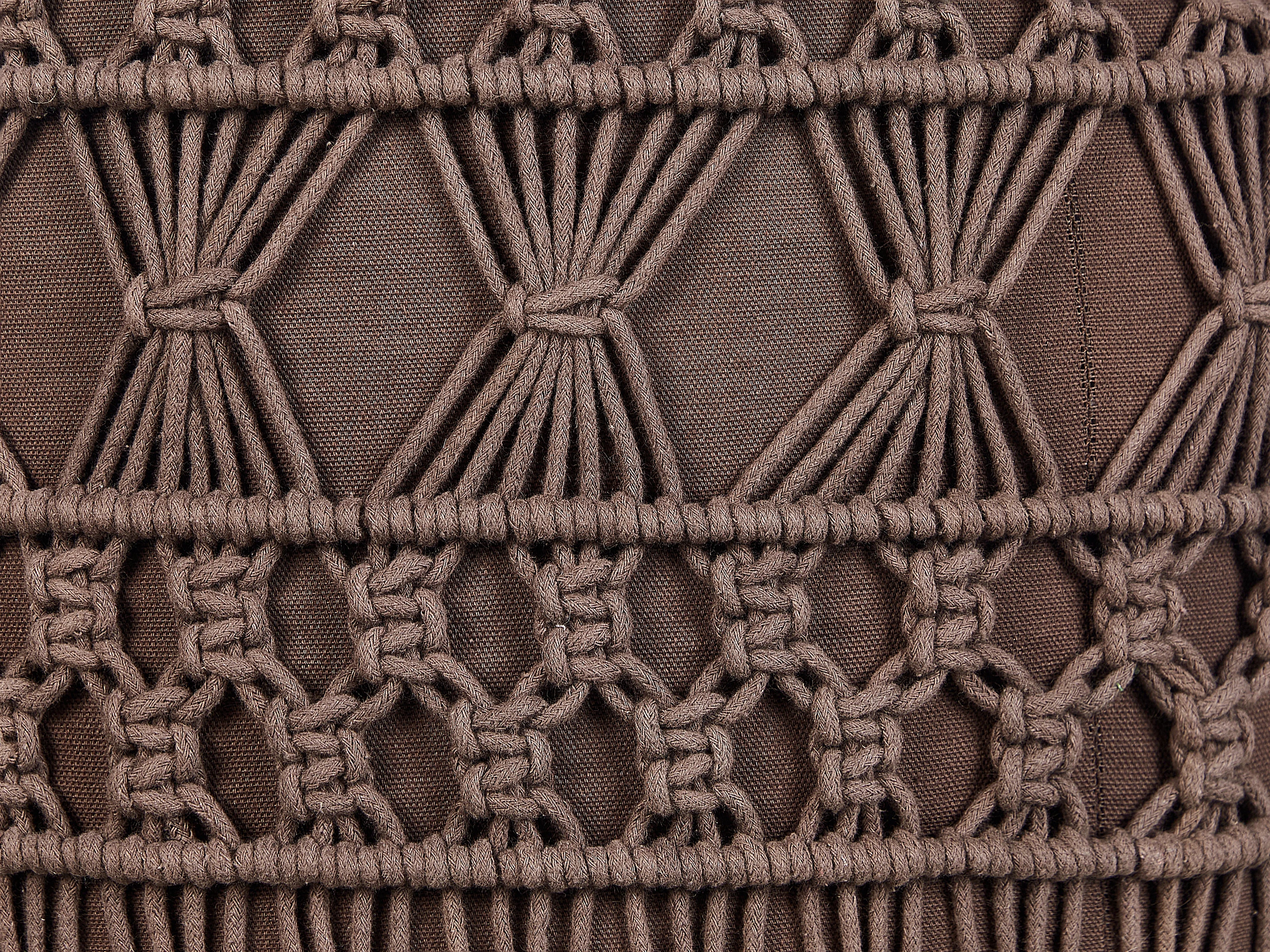  Pouffe Macramé THAKOT Cotton Brown