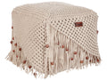  Pouffe Macramé DANDAI Cotton Beige