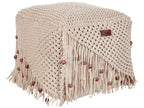  Pouffe Macramé DANDAI Cotton Beige