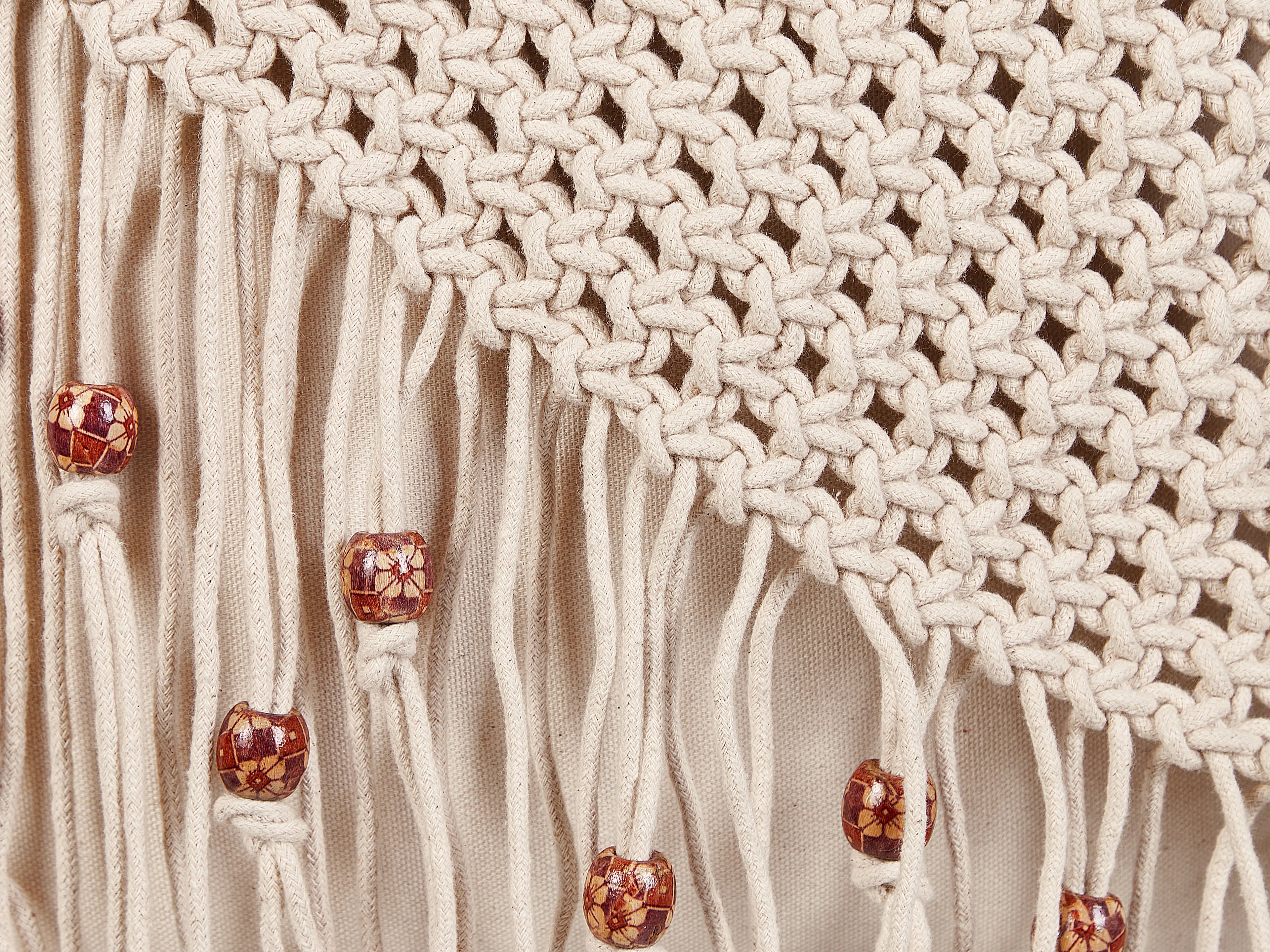  Pouffe Macramé DANDAI Cotton Beige