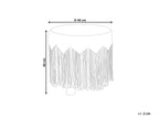  Footstool Macramé NAWABAD Cotton Beige