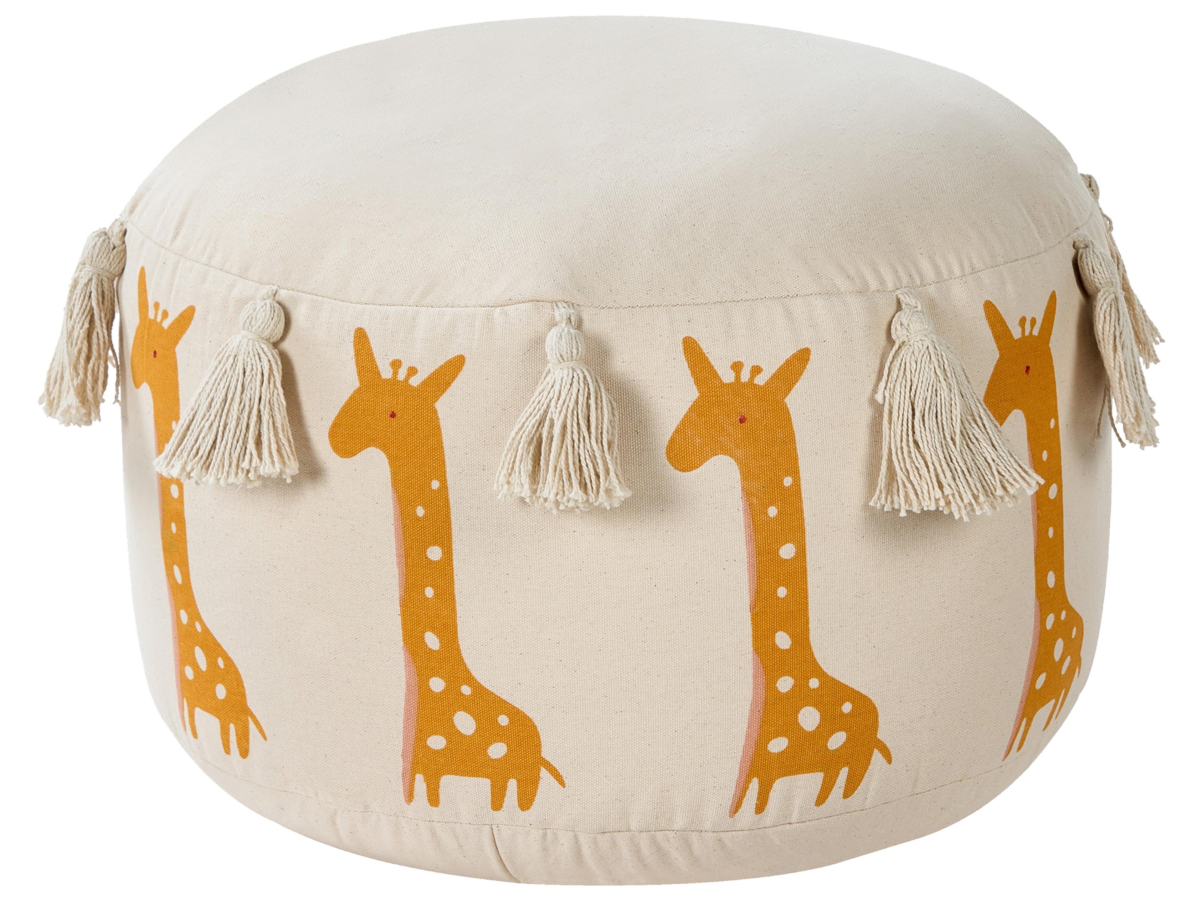  Kids Pouffe KARTEE Cotton Beige
