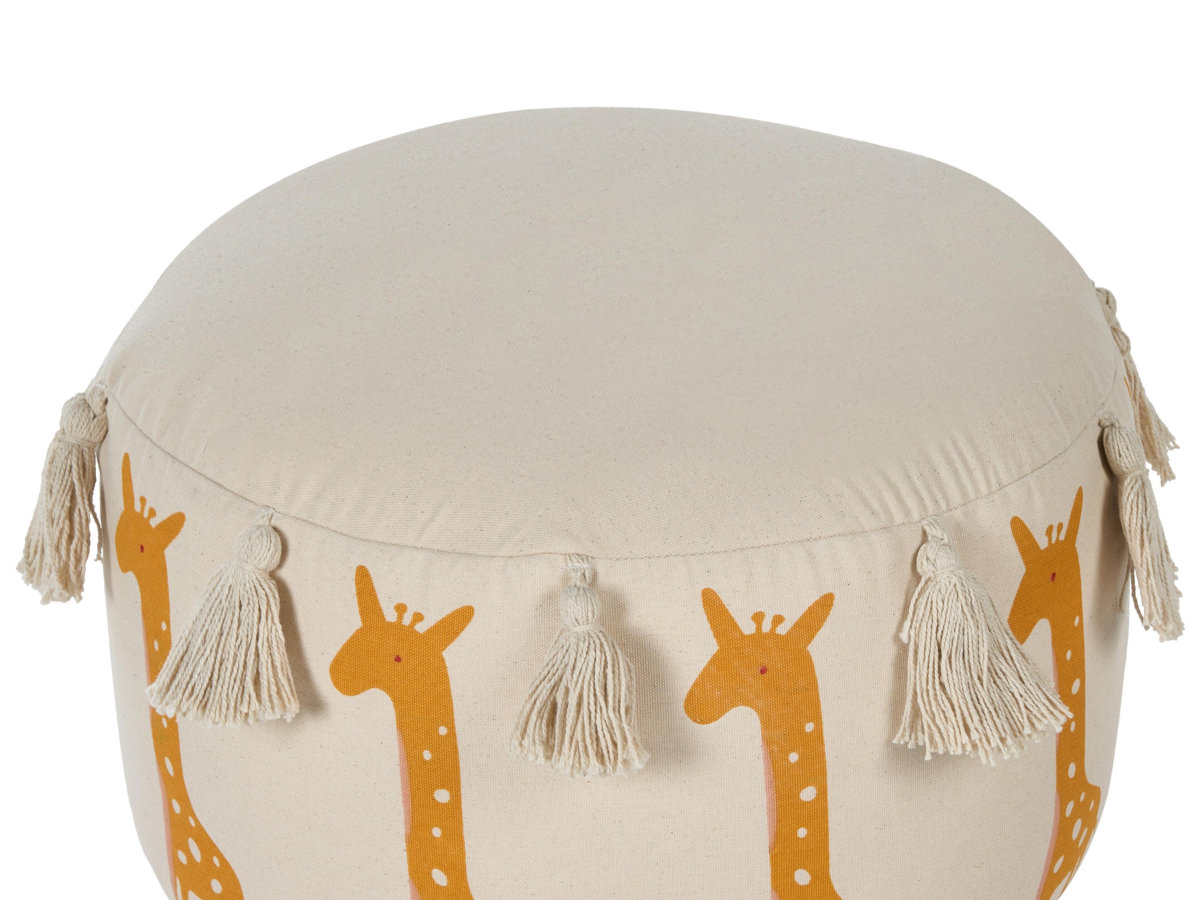  Kids Pouffe KARTEE Cotton Beige