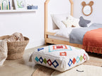  Pouffe Embroidery SEERANI Cotton White