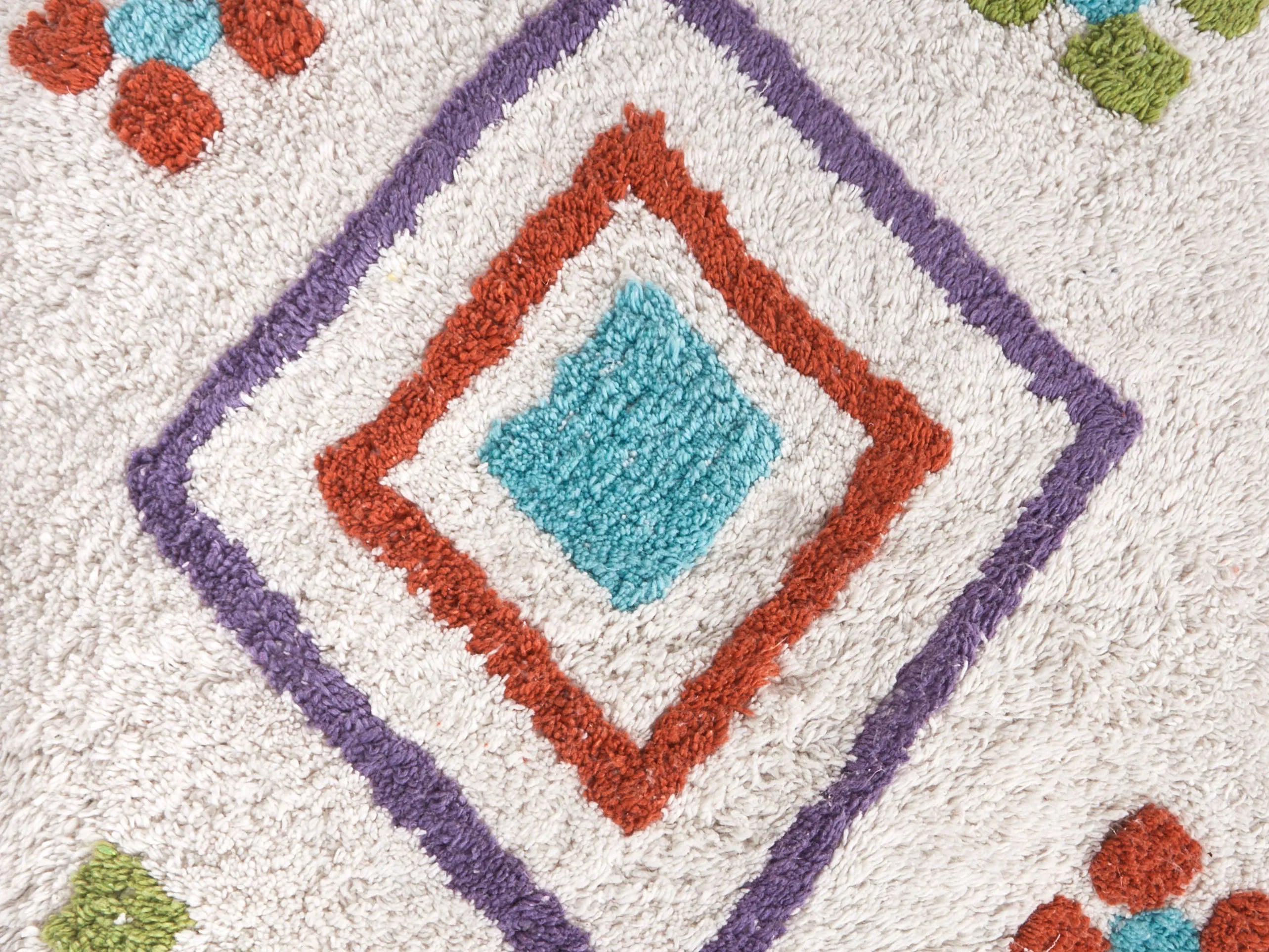  Pouffe Embroidery DIPLO Cotton White