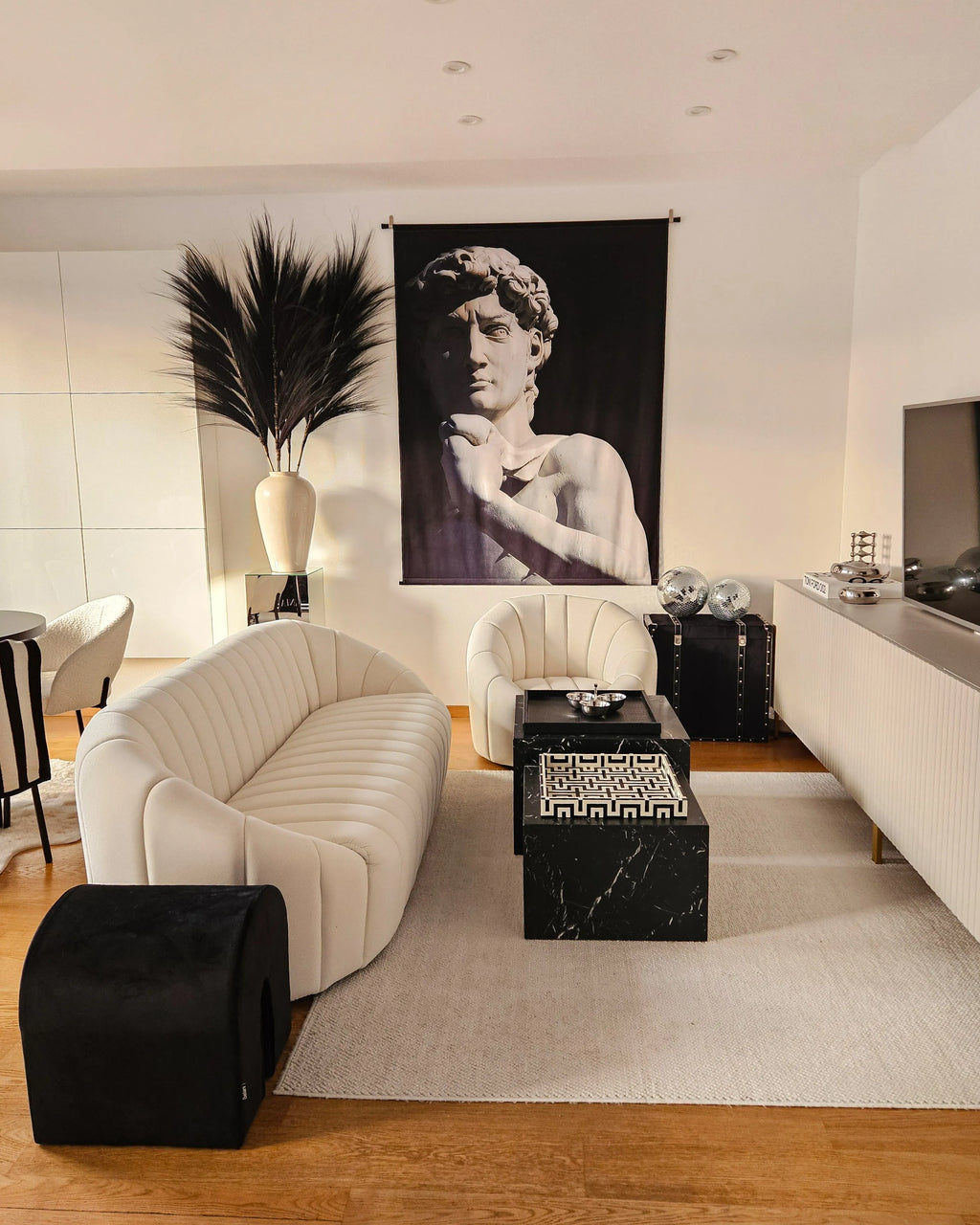  Pouffe MODOC Velvet Black