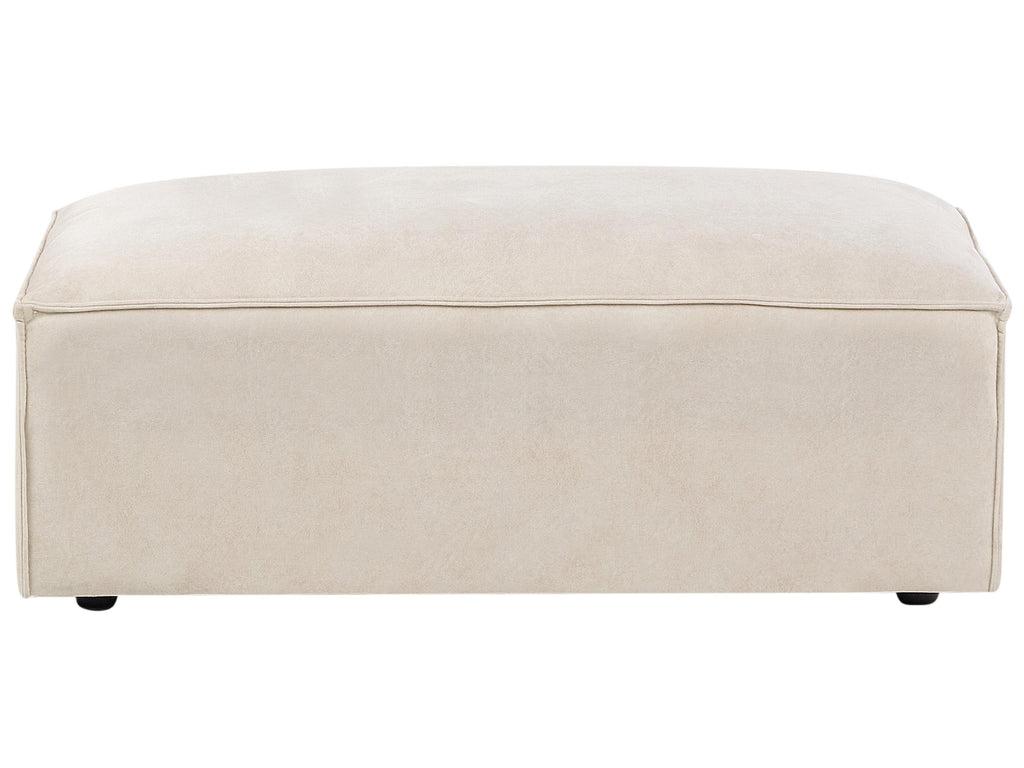  Ottoman HELLNAR Velvet Light Beige