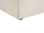  Ottoman HELLNAR Velvet Light Beige