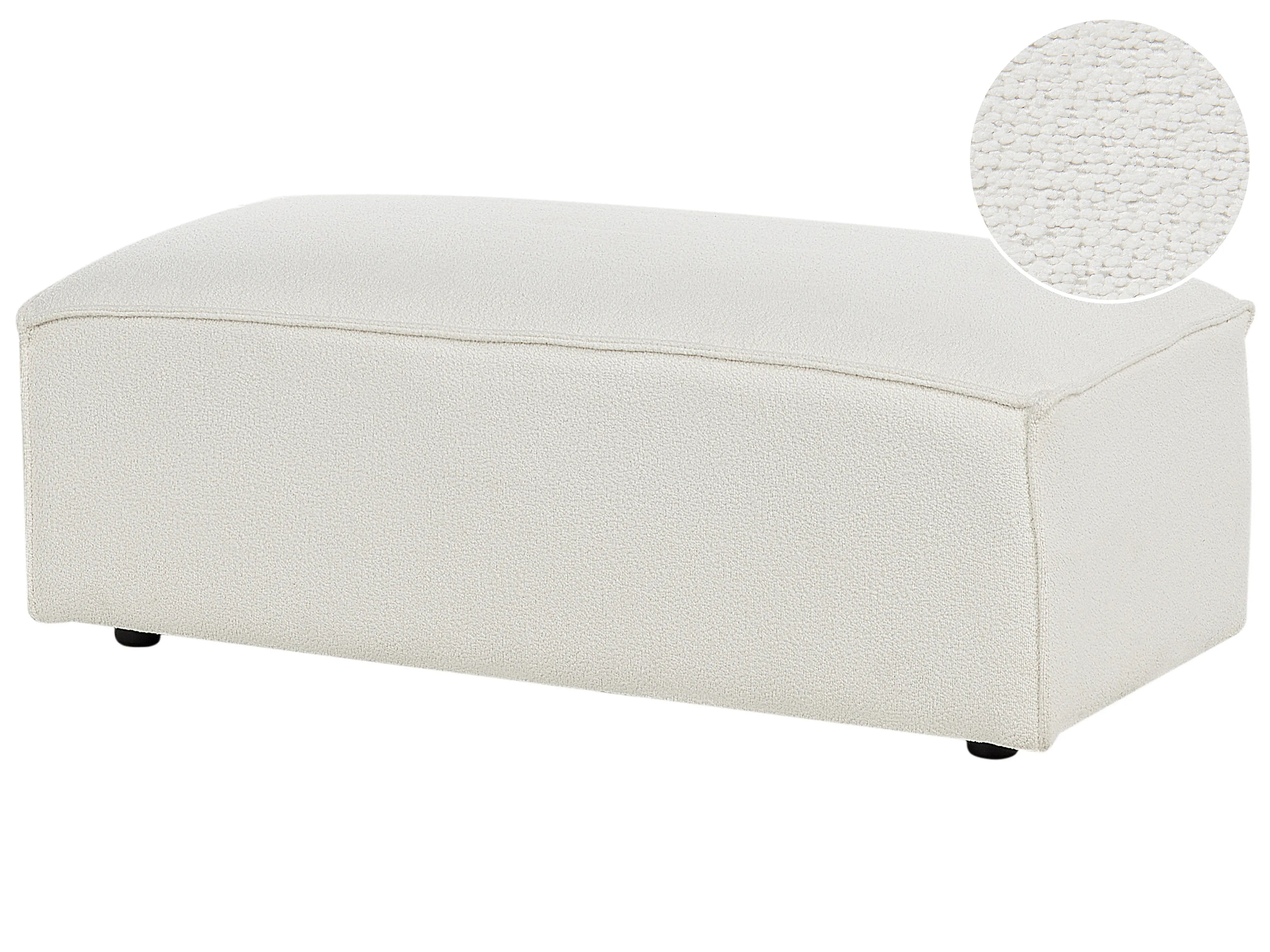  Ottoman HELLNAR Boucle Off-White