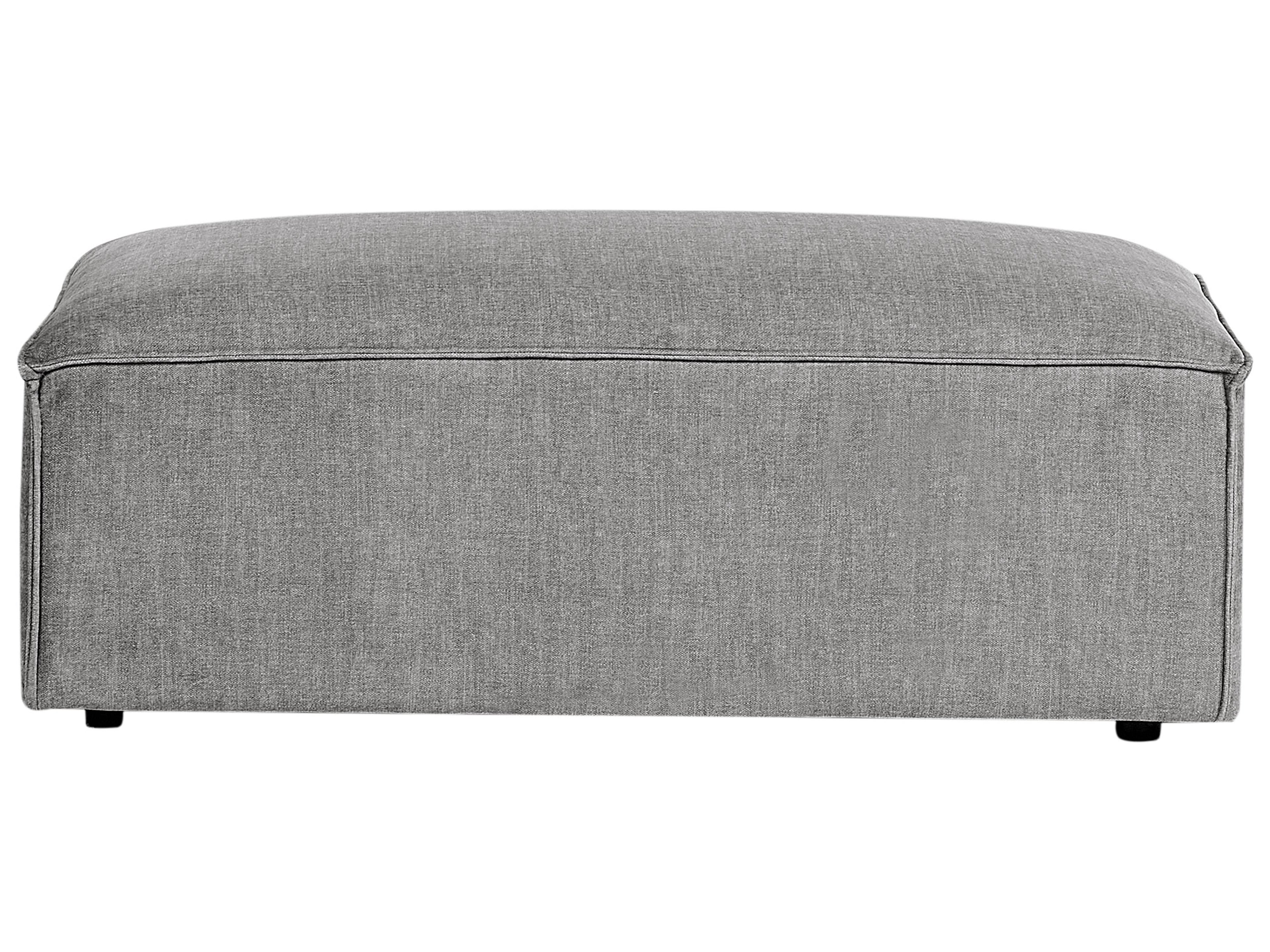  Ottoman HELLNAR Fabric Grey