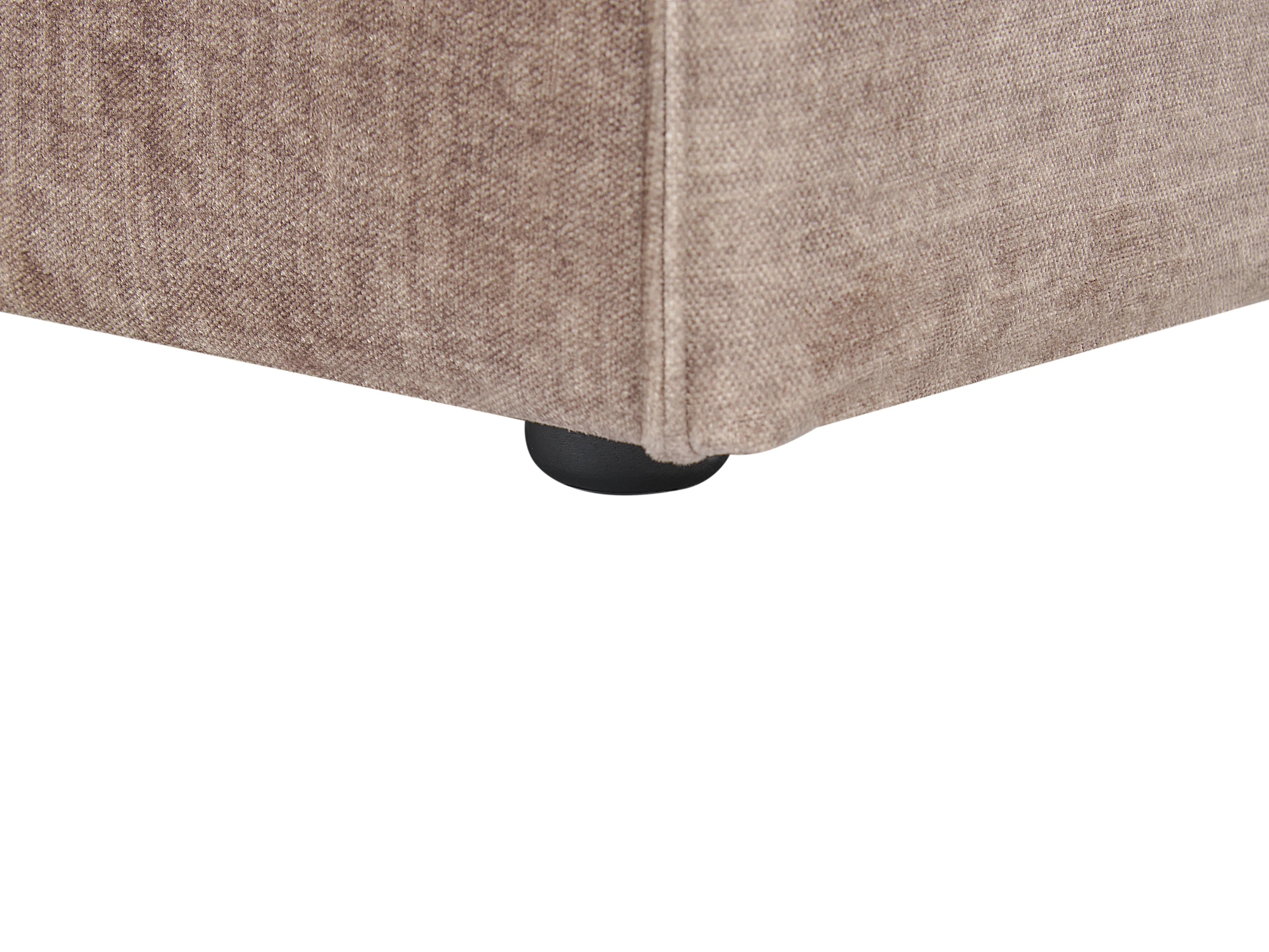  Ottoman HELLNAR Fabric Light Brown