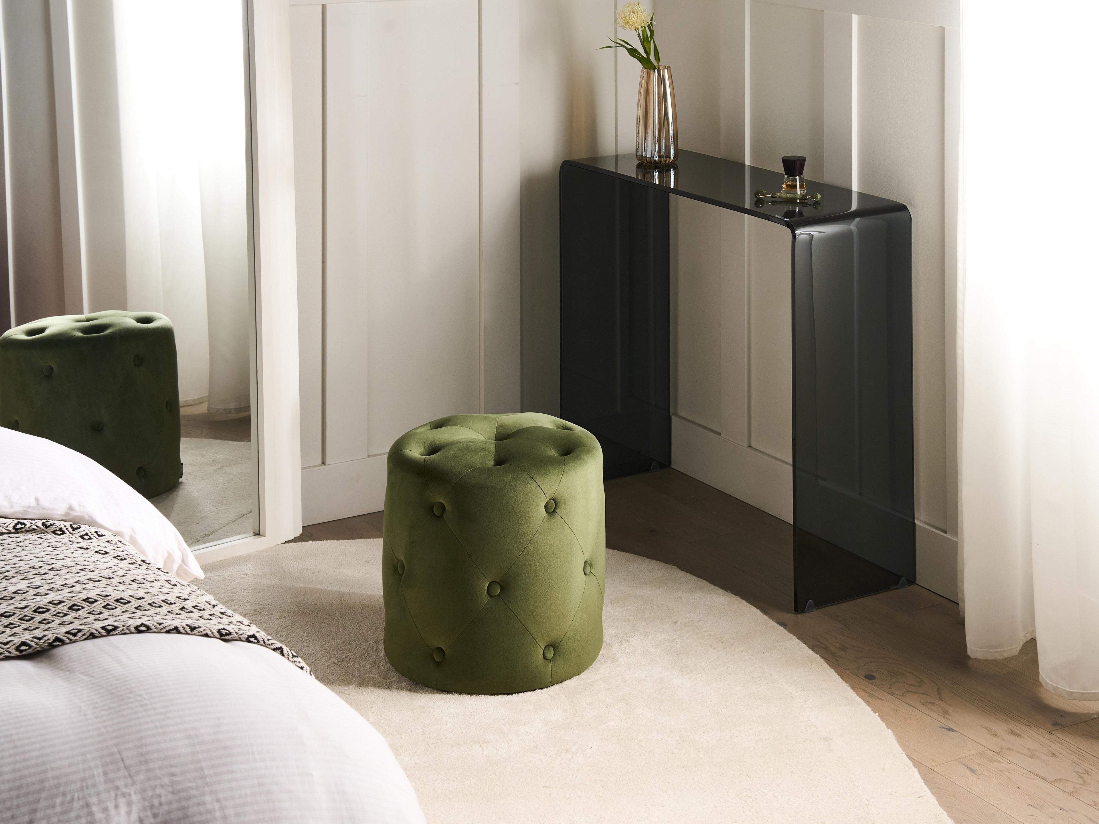  Pouffe COROLLA Velvet Olive Green