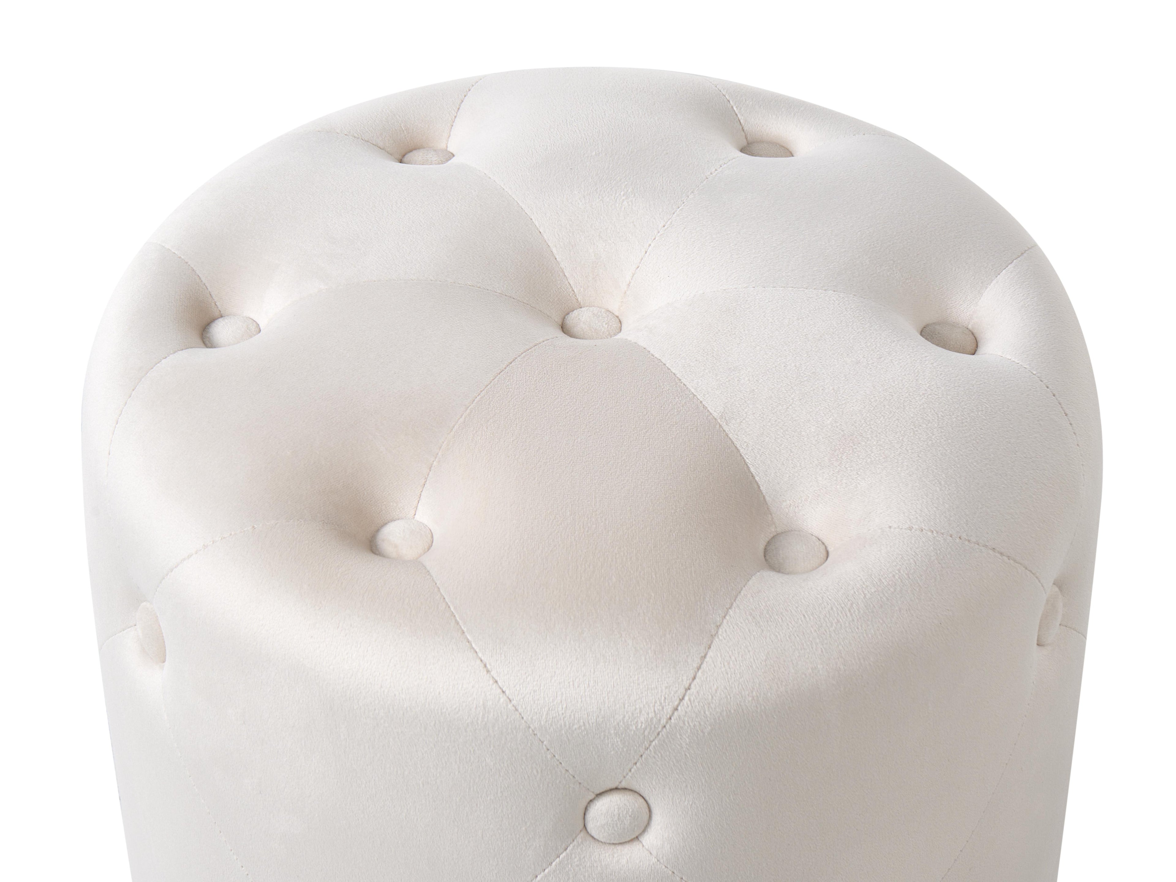  Pouffe COROLLA Velvet Off-White