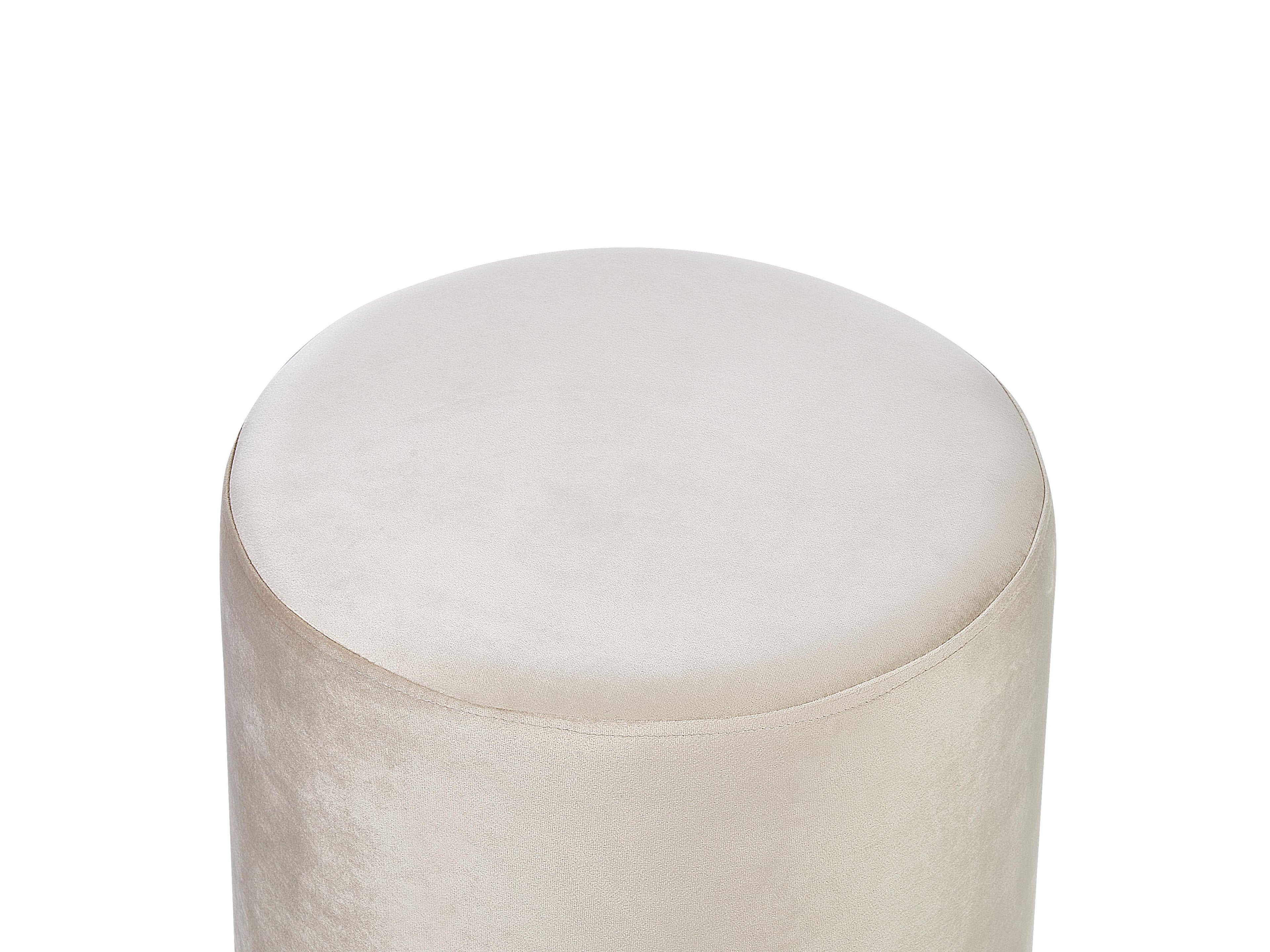  Pouffe LOVETT Velvet Light Beige