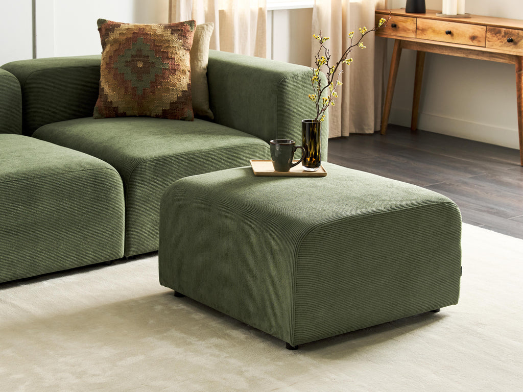  Ottoman FALSTERBO Corduroy Green