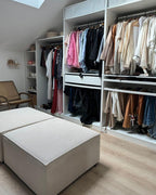  Ottoman LEMVIG Corduroy Light Beige