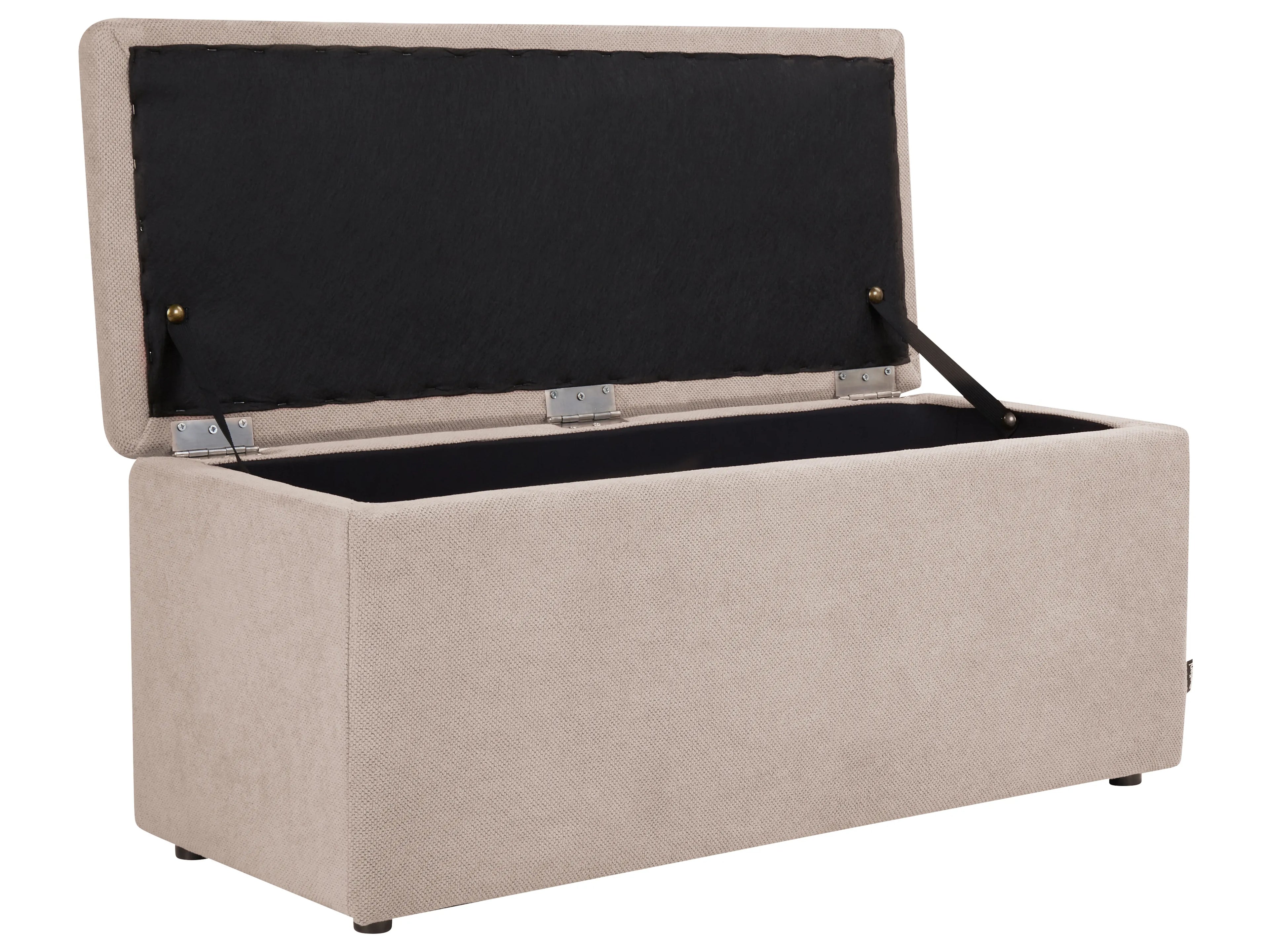  Storage Ottoman OREM Fabric Beige